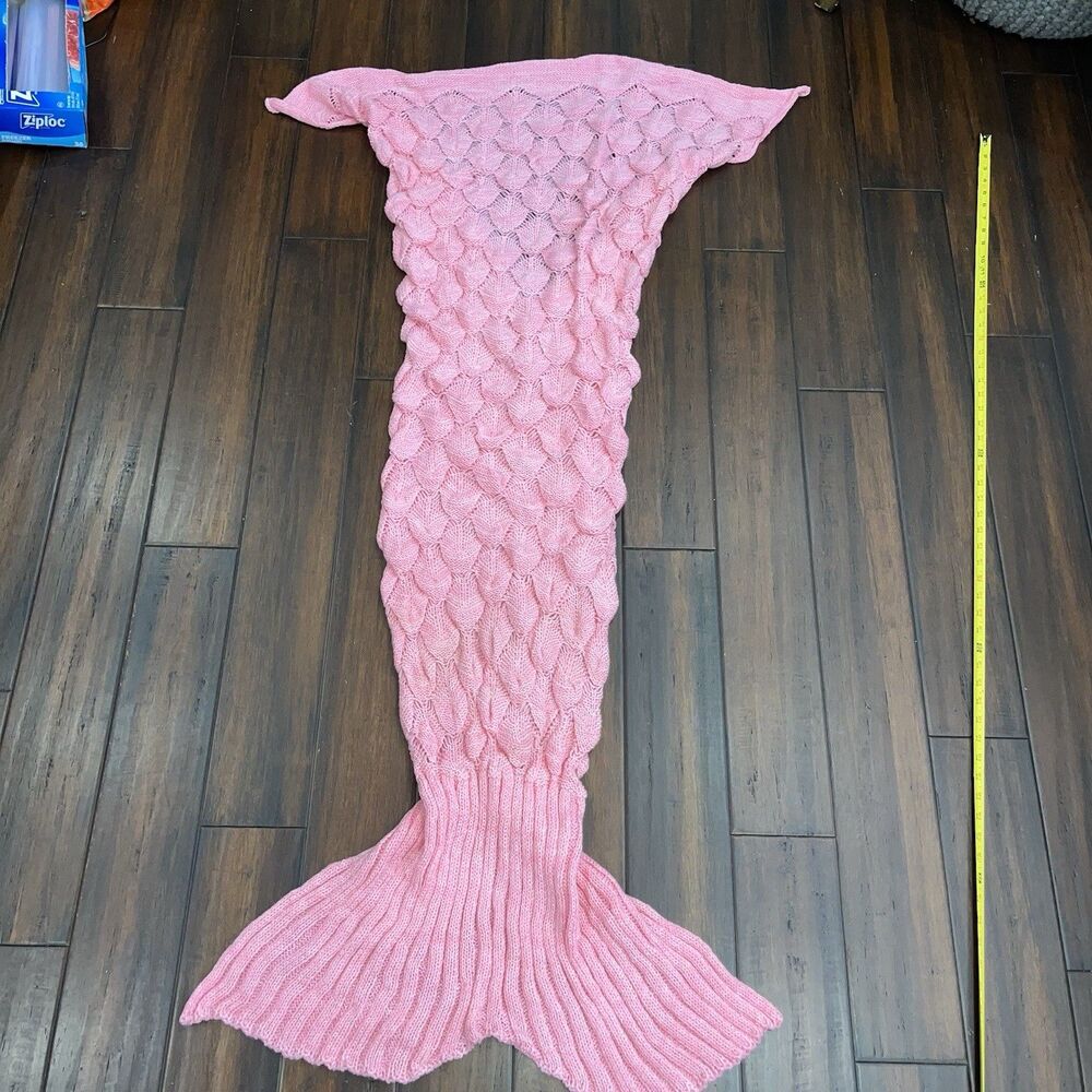 Mermaid Tail Blanket, Soft Crochet Sleeping Bag Couch Blanket for Kids Or Adults
